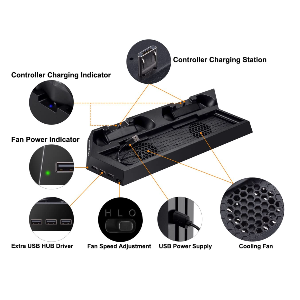 PS4 Charging Station with Cooling Fan